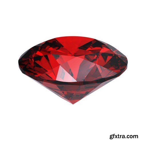 Rubies and garnets - gemstones, 33xUHQ JPEG Photo Stock