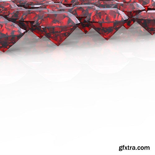 Rubies and garnets - gemstones, 33xUHQ JPEG Photo Stock