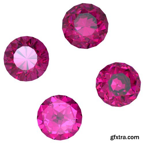 Rubies and garnets - gemstones, 33xUHQ JPEG Photo Stock