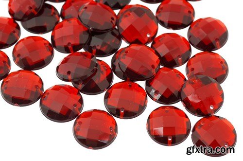 Rubies and garnets - gemstones, 33xUHQ JPEG Photo Stock