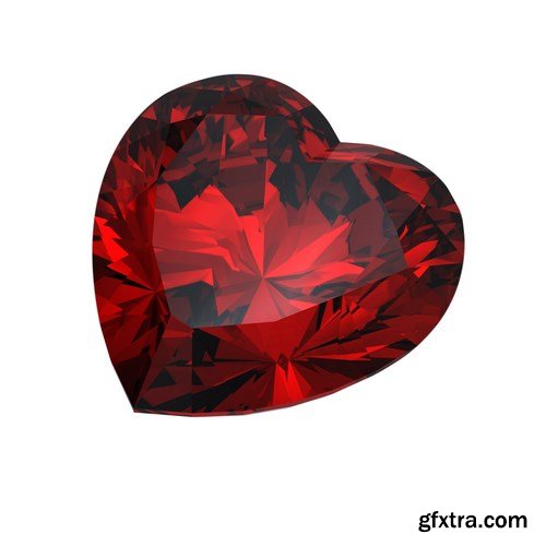 Rubies and garnets - gemstones, 33xUHQ JPEG Photo Stock