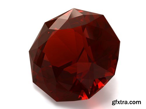 Rubies and garnets - gemstones, 33xUHQ JPEG Photo Stock