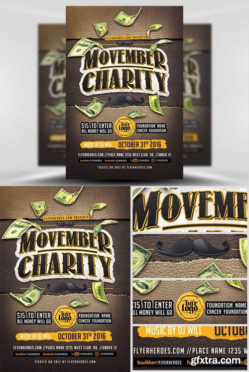 Movember Charity Flyer Template