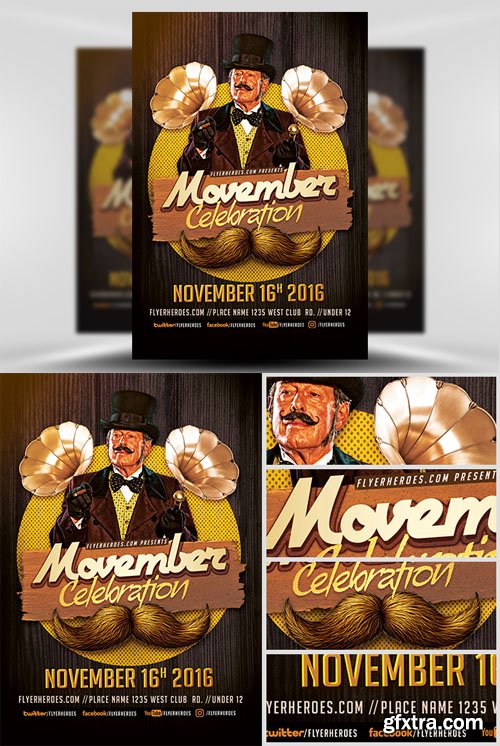 Movember Celebration Flyer Template