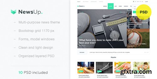 ThemeForest - NewsUp — Multi-purpose News PSD Template 10818365