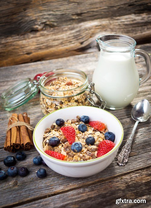 Breakfast-Muesli and Fruits - 9 UHQ JPEG