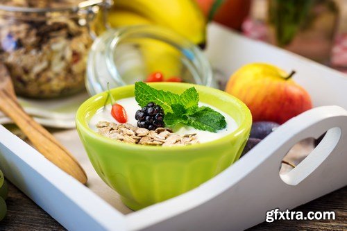 Breakfast-Muesli and Fruits - 9 UHQ JPEG