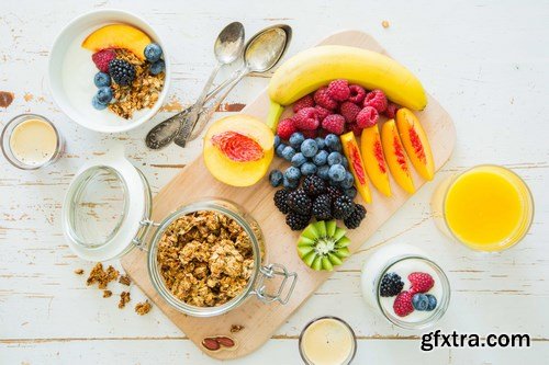 Breakfast-Muesli and Fruits - 9 UHQ JPEG