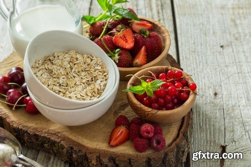 Breakfast-Muesli and Fruits - 9 UHQ JPEG