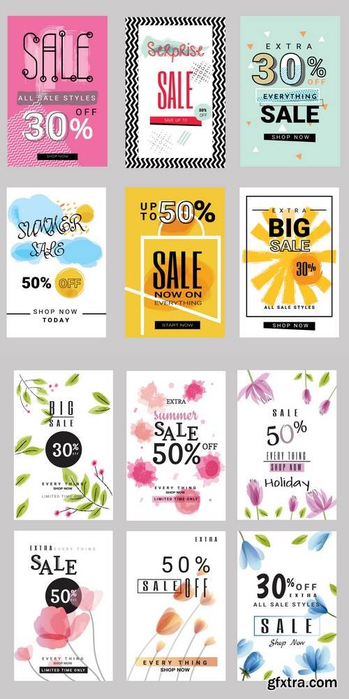 Sale Banners Collection for Social Media Banners, Web Design