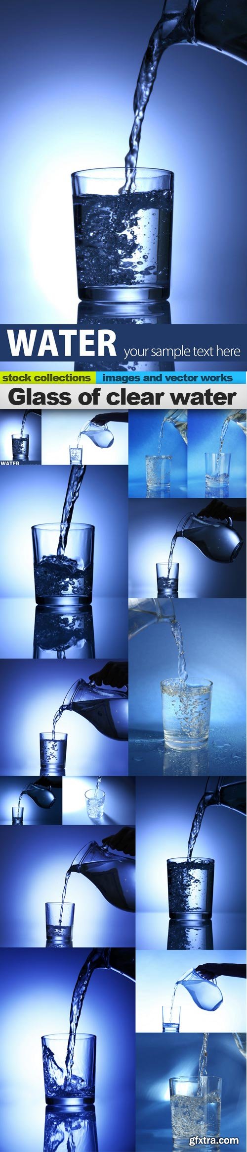 Glass of clear water, 15 x UHQ JPEG