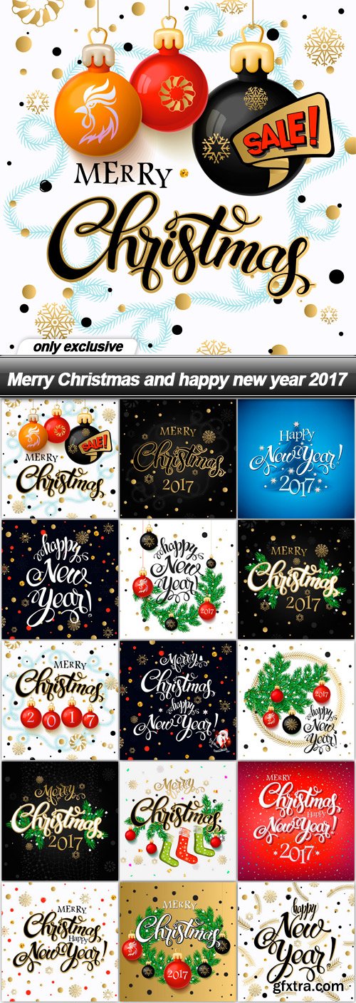 Merry Christmas and happy new year 2017 - 15 EPS