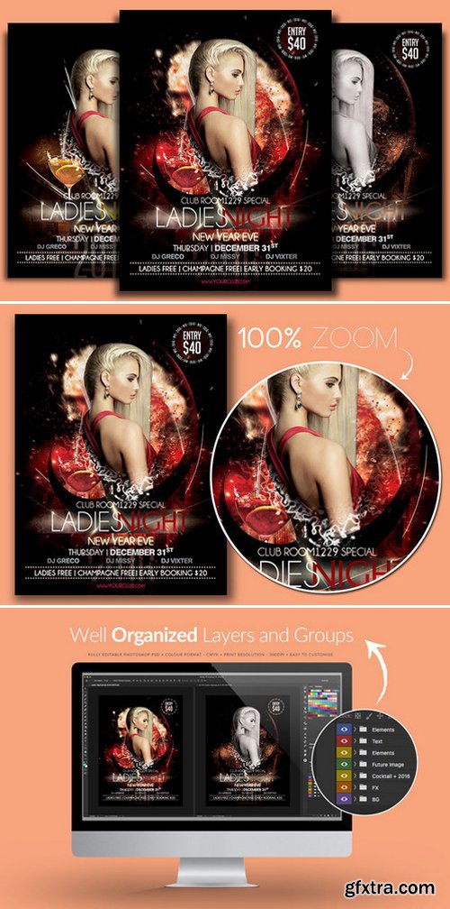 CM - NYE Ladies Night Flyer Template 941760