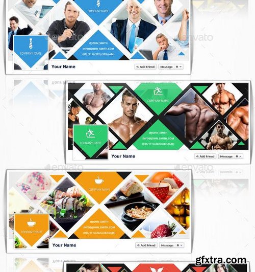 GraphicRiver 16 Style Facebook Cover Templates 10336526