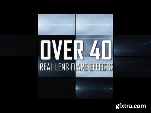 Anamorphic Lens Flare & Light Transitions Bundle V2 - Stock Video Footage