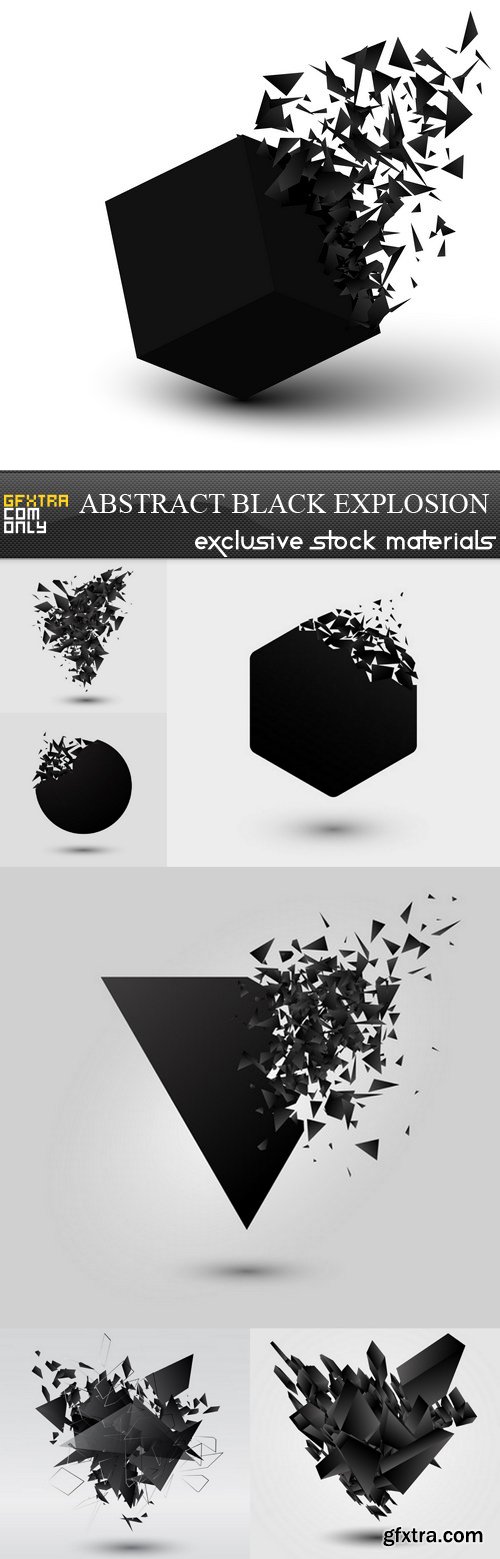 Abstract Black Explosion - 7 EPS