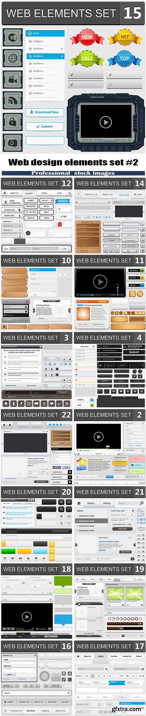 Web design elements set #2