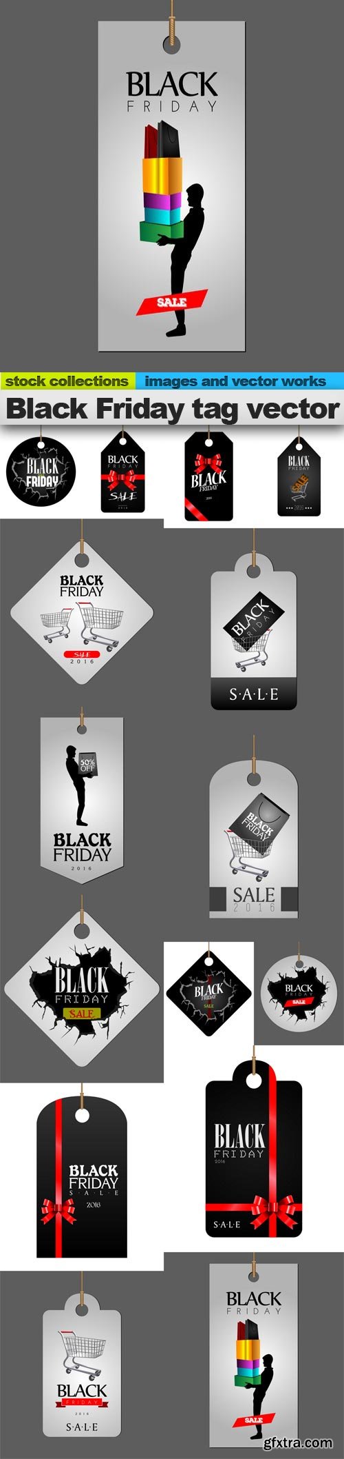 Black Friday tag vector, 15 x EPS