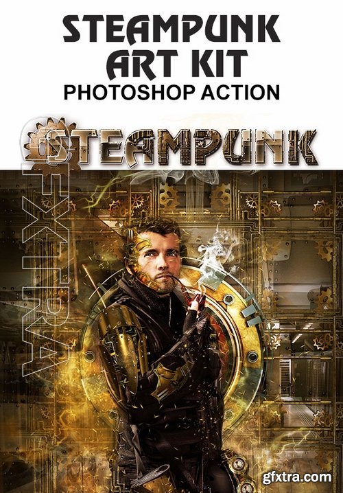 GraphicRiver - Steampunk Art Kit Photoshop Action 18409797