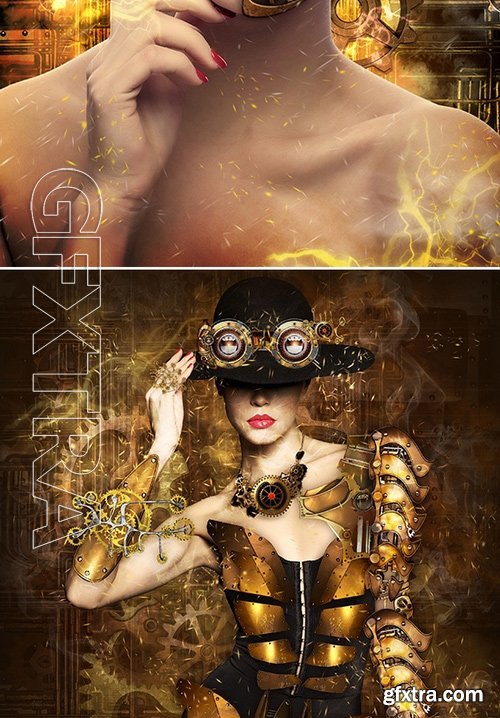 GraphicRiver - Steampunk Art Kit Photoshop Action 18409797