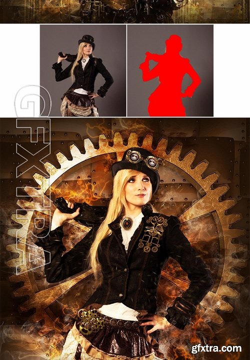 GraphicRiver - Steampunk Art Kit Photoshop Action 18409797