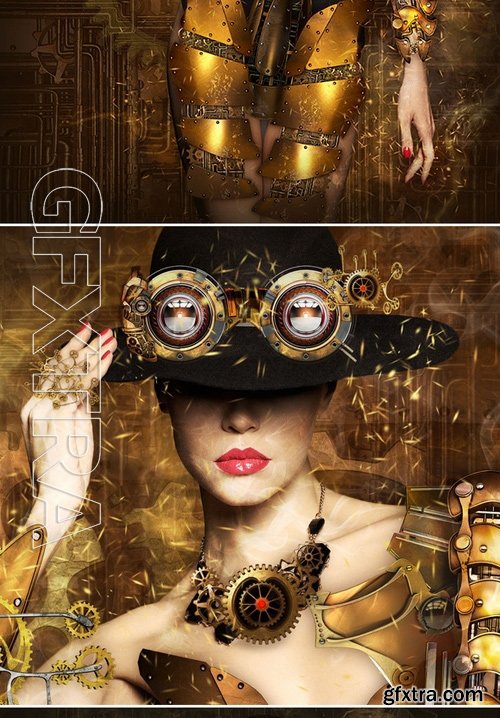 GraphicRiver - Steampunk Art Kit Photoshop Action 18409797