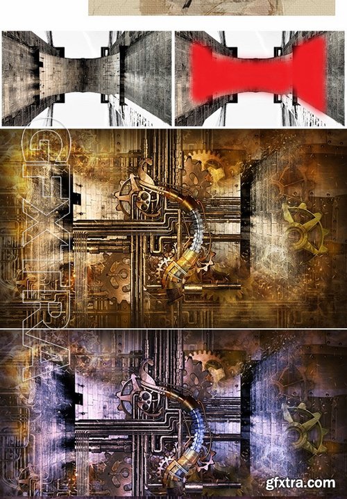 GraphicRiver - Steampunk Art Kit Photoshop Action 18409797