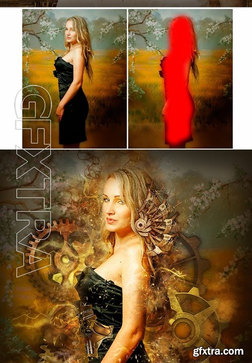 GraphicRiver - Steampunk Art Kit Photoshop Action 18409797