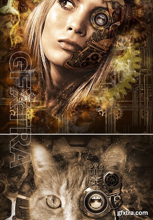 GraphicRiver - Steampunk Art Kit Photoshop Action 18409797