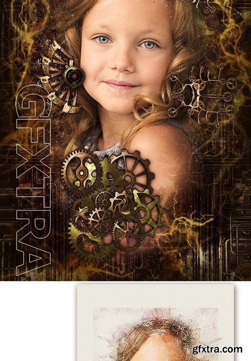 GraphicRiver - Steampunk Art Kit Photoshop Action 18409797