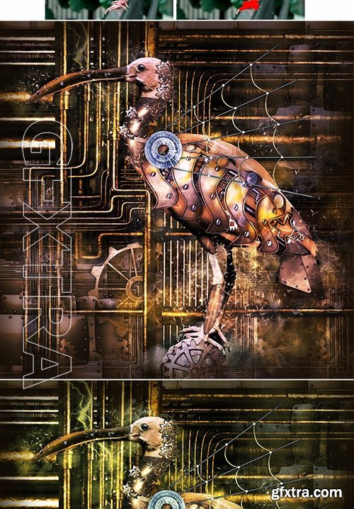 GraphicRiver - Steampunk Art Kit Photoshop Action 18409797