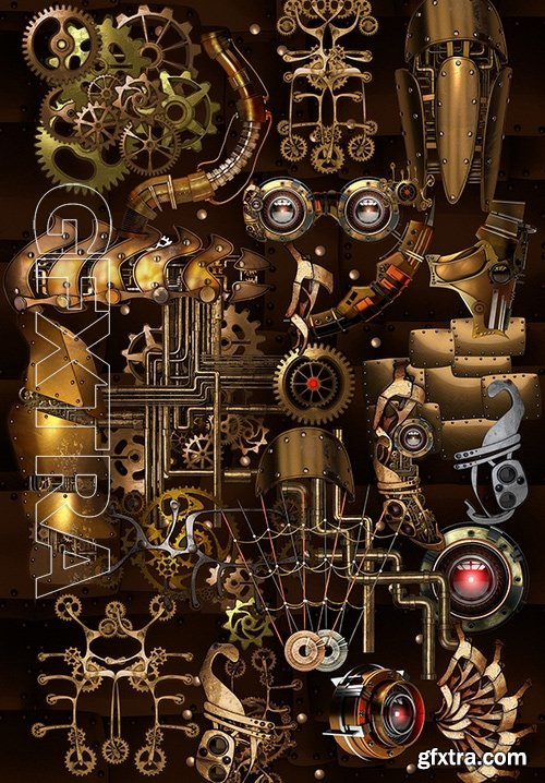 GraphicRiver - Steampunk Art Kit Photoshop Action 18409797