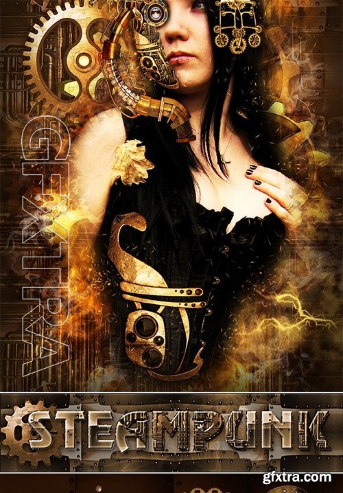 GraphicRiver - Steampunk Art Kit Photoshop Action 18409797