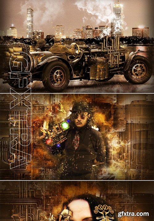 GraphicRiver - Steampunk Art Kit Photoshop Action 18409797