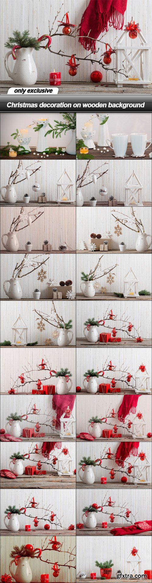 Christmas decoration on wooden background - 20 UHQ JPEG