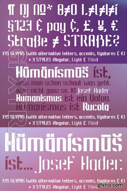 Konstructa Humana Stencil - 3 fonts: $29.00