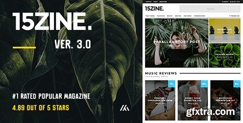 ThemeForest - 15Zine v3.1.1 - HD Magazine / Newspaper WordPress Theme - 10802918