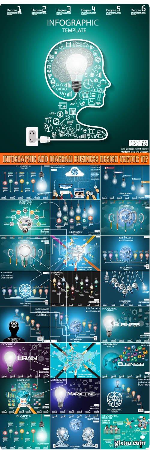 Infographic and diagram business design vector 117