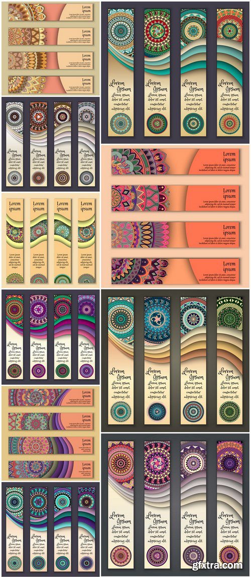 Tribal & Ethnic Ornamental Banners 3 - 20xEPS