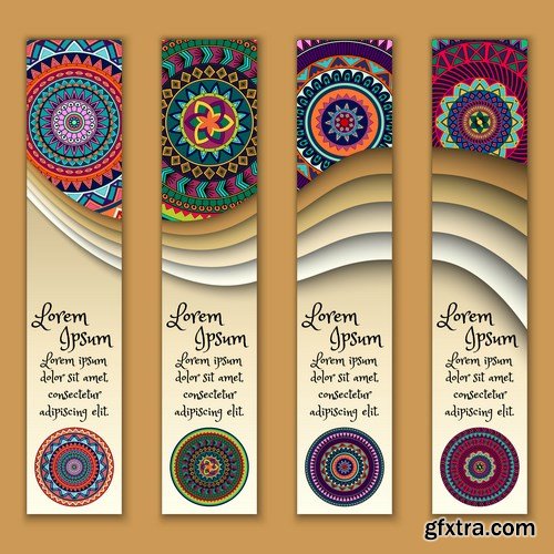 Tribal & Ethnic Ornamental Banners 3 - 20xEPS