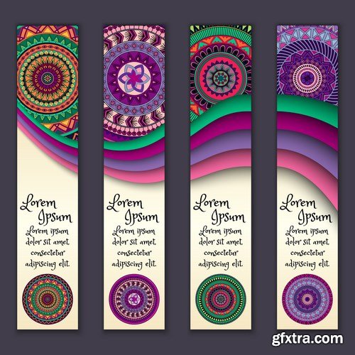 Tribal & Ethnic Ornamental Banners 3 - 20xEPS