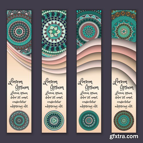 Tribal & Ethnic Ornamental Banners 3 - 20xEPS