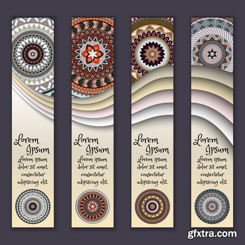 Tribal & Ethnic Ornamental Banners 3 - 20xEPS