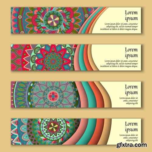 Tribal & Ethnic Ornamental Banners 3 - 20xEPS