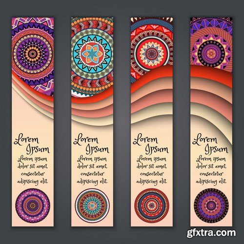 Tribal & Ethnic Ornamental Banners 3 - 20xEPS