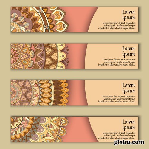 Tribal & Ethnic Ornamental Banners 3 - 20xEPS