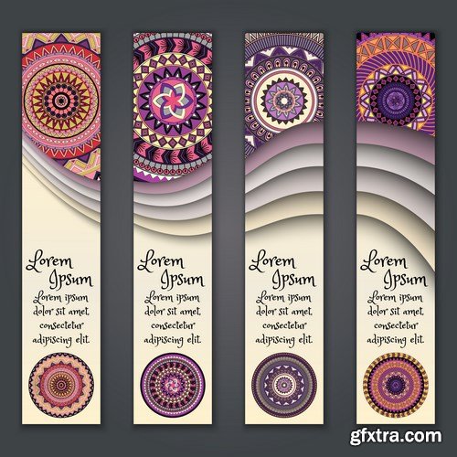 Tribal & Ethnic Ornamental Banners 3 - 20xEPS