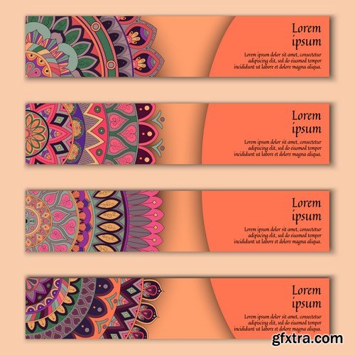 Tribal & Ethnic Ornamental Banners 3 - 20xEPS