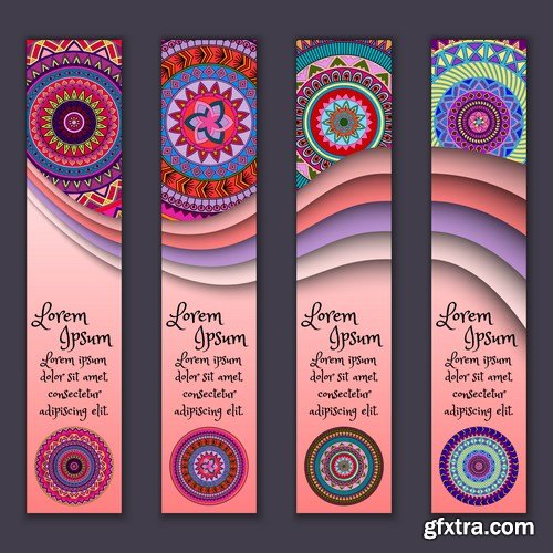 Tribal & Ethnic Ornamental Banners 3 - 20xEPS