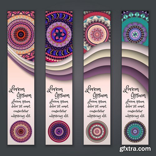 Tribal & Ethnic Ornamental Banners 3 - 20xEPS